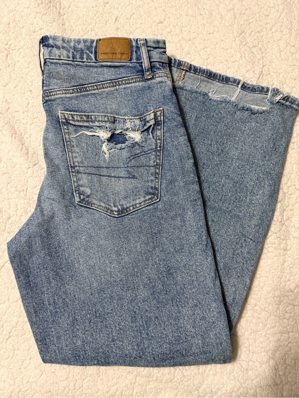 American Eagle Women’s Curvy Super High Rise Baggy Straight Leg